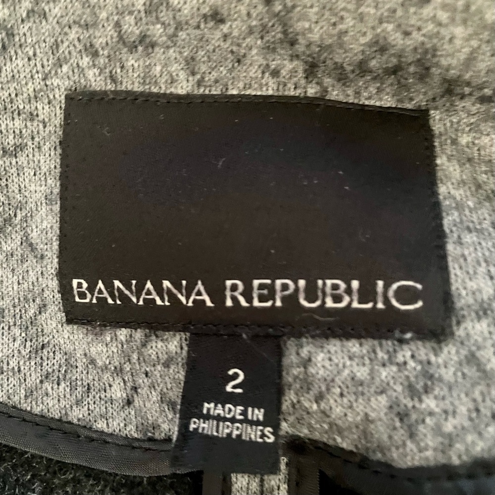 Banana Republic Knit DB Longline Blazer Gray Black Women’s Size 2 - Picture 8 of 8